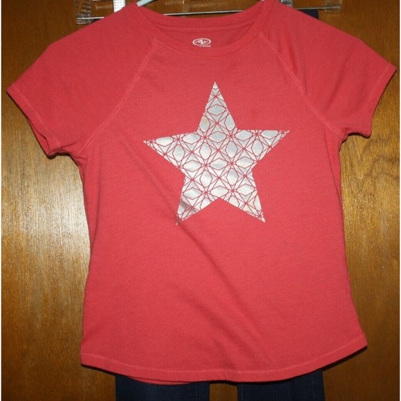 Set of Girl's Top & Jeggings Arizona Jeans Sz 8 Athletic Works SS Tee Sz 7/8 - Picture 2 of 10